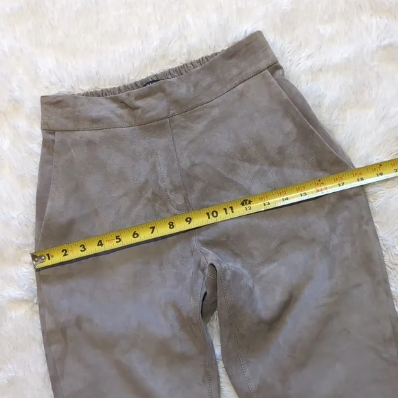 Zinga Lamb Leather Grey Suede Noah Boyfriend Pants Size 38/8 - Picture 13 of 15